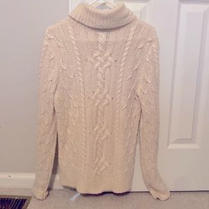 Lauren Jeans Company Ralph Lauren Ivory oversized turtleneck sweater